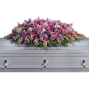 Teleflora's Lavender Tribute Casket Spray