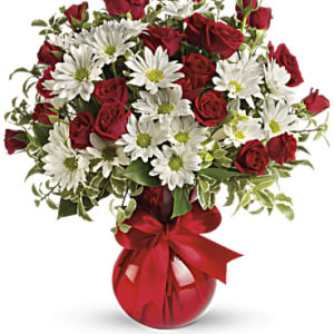 Red, White And You Bouquet by Teleflora