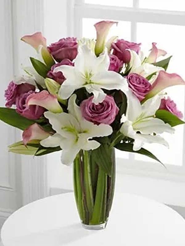 Elegance Abounds Rose & Lily Bouquet